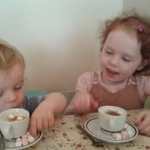 Office Mum photo of kids having coffee
