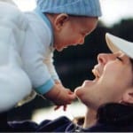 office mum: image of mother and baby