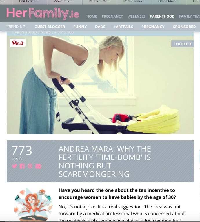 HerFamily Andrea Mara Fertility timebomb