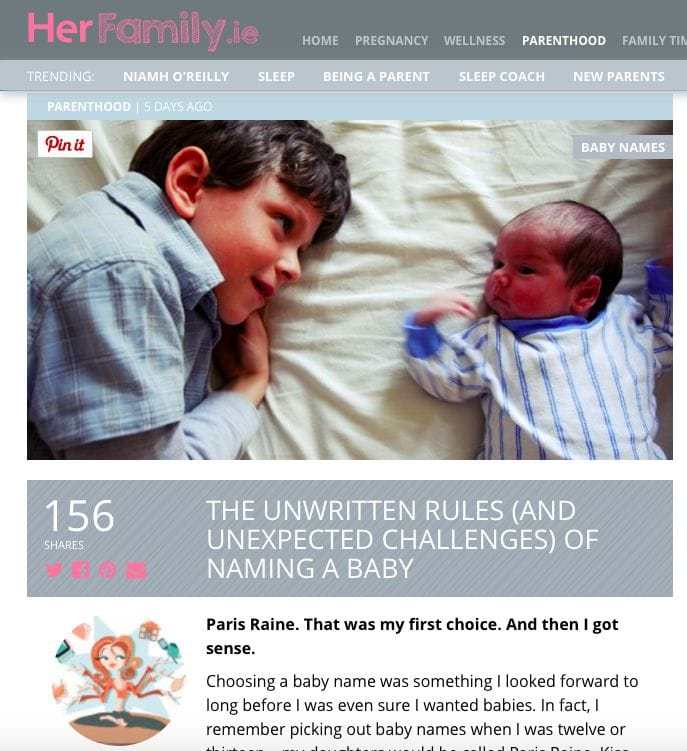 Her Family babynaming Andrea Mara