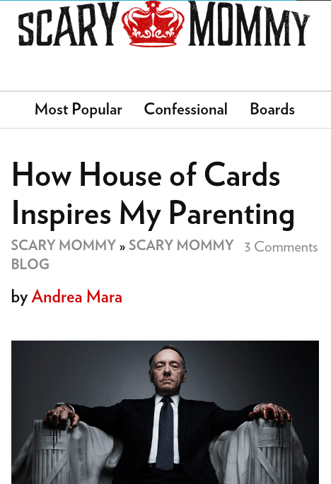 Scary Mommy House of cards Andrea Mara - Office Mum