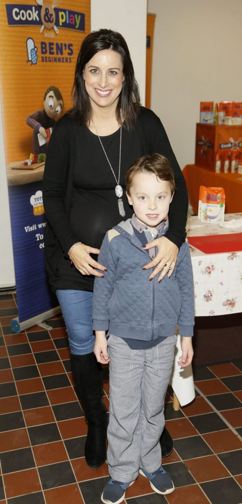 Lucy Kennedy and Jack Governey at the Ben’s Beginners ‘Cook & Play’ course. Cook & Play is a new, free online course which helps develop kids cooking skills while supporting motor, maths and teamwork learning – visit www.bensbeginners.ie and get your family cooking - photo Kieran Harnett