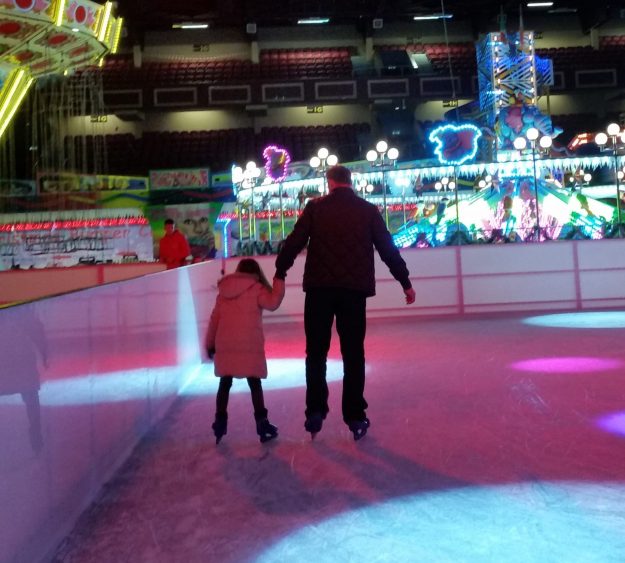 Christmas World ice skating - office mum